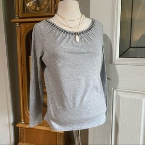 COPY - TALBOTS Size M petite Gray Blouse